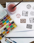 Stamp Postmark Postcard Clear Stamps for DIY Scrapbooking Big Size Silicone Clear Stamp Seals for Cards Making Photo Journal Album Decoration, 29.7X21Cm/11.7X8.3Inch
