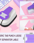 Tab Punch, Tab Paper Punch, 1.5 Inch Tab Puncher for Paper Crafts, File Tab Puncher, File Label Puncher, Tab Punch Tool for Calendars, Planner Inserts, Scrapbooking, Foldable File Label