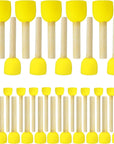 30 Pcs Assorted Size round Sponges Brush Set 4 Sizes DIY Painting Tools- Yellow