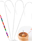 Clay Seed Three Generation 4 Pcs Big Eye Curved Beading Needles,Stainless Steel Bead Spinner Needles for Bracelet Necklace Jewelry Making (Needle)