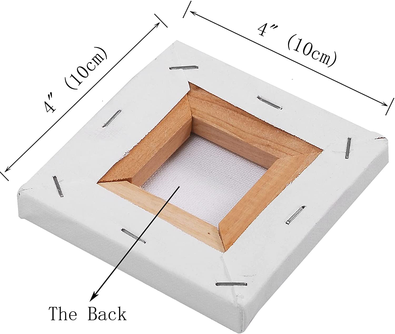 Mini Stretched Canvas 4X4 Inch Small Blank Canvas Pack of 6