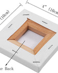Mini Stretched Canvas 4X4 Inch Small Blank Canvas Pack of 6