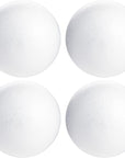 5 Inch Foam Balls for Crafts - 4 Pack Solid round White Polystyrene Spheres for Ornaments, DIY Projects, Craft Modeling