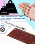 2.0Mm Ball Bead Chain, Extra Long 110Ft Stainless Steel Necklace Chains,Dog Tag Chain with 200 Connectors Clasps for Jewelry Chain DIY Craft Making,Men Military Keychain Jewelry Making Supplies