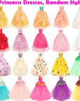 57 Pack Doll Clothes and Accessories 5 Fashion Dresses 4 Tops 4 Pants Outfits 3 Wedding Gown Dresses 3 Swimsuits Bikini 5 Mini Dresses, 10 Hangers 15 Shoes Computer Cosmetic for 11.5 Inch Doll
