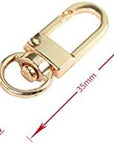 10 Pcs Swivel Lobster Claw Clasps Hardware Accessories Rotating Dog Buckle Metal Spring Key Chain Hook Clasps for Handbag DIY Bags Key Rings and Jewelry Making Findings (Gold)