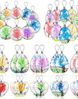 40 Pieces Dried Flower Pendant Dried Flower Tree Charms Resin Dried Pressed Flower Pendant Lacework Transparent Glass Ball Beads round Floating Pendant Mixed Colors for Making Jewelry DIY Craft