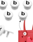 Replacement Rivets for Boggg Bag - 5/10 Sets of White Replacement Buttons for Beach Bag Handles, Compatible with Beach Tote Bag Straps, Standard and Oversized XL Rubber Pool Bag Repair Rivets(5 Sets)