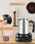 Candle Making Kit with Hot Plate, Soy Wax, Including Melting Pot - DIY Starter Kit for Adults