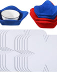 24 Pcs Cozy Pre Cut Batting Microwave Quilt Batting Fabric Batting for Quilting Bowl Cozy Pattern Template Bowl Wrap Cut on Fold Template for Sewing DIY,9.84 X 9.84 Inch, 7.8 X 7.8 Inch