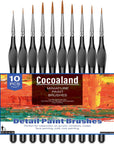 10Pcs Micro Paint Brushes Set with Triangular Handles - for Acrylic, Watercolor, Crafts, Models