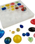 Jewelry Casting Molds,Gem Jewelry Silicone Casting Mold, for Resin Epoxy DIY Crafting, Earring, Pendant, Studs Jewelry Making (Small)