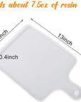 Silicone Resin Tray Molds, Epoxy Resin Molds for Rectangle Cutting Board, Large Silicone Molds for Resin Serving Tray, Resin Casting, Resin Art…