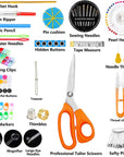 Sewing Kit for Adults, Needle and Thread Kit for Sewing,Professional Sewing Supplies Accessories with Tailor Scissors,43Xl Thread,30 Needles,Thread Snips and More for Travel Home Beginners