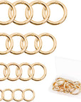 16PCS Spring O Ring Zinc Alloy round Carabiner Snap Trigger Buckle DIY Clip 4 Styles for Key Chains Bag