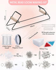 Bead Loom Kit for Adults Beading Loom Supplies 48000 Pcs Glass Seed Beads Bracelets Jewelry Earring Making Tools Christmas Gifts for Girls DIY Accessories