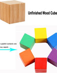 4PACK Wooden Blocks for Crafts, Unfinished Wood Cubes Blocks, 3 Inch Natural Wooden Blocks, Wood Square Blocks, Wooden Cubes for Arts and Crafts and DIY Projects