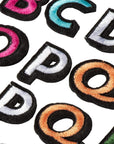 104 Pieces Iron on Letters for T-Shirts, 4 Sets of 26 Embroidered Alphabet A-Z Patches for Denim Jackets, Hats, Fabric (1 In)