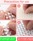 2032 Pieces Self Adhesive Hair Gems and Hair Pearls, Face Pearls and Jewels Stickers for Makeup, Crafts, Home Decor Scrapbooking Embellishments, 7 Sizes 3Mm/4Mm/5Mm/6Mm/8Mm/10Mm/12Mm
