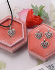 100Pcs Antique Silver Plated Hollow Lovely Heart Charms Pendant DIY Bracelets Necklace Jewelry Making Craft Wholesale 16Mmx14Mm(A285)