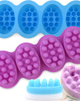 Silicone Massage Bar Soap Molds, 2 Pack 3D Hair Comb Ice Mold, Hair Brush Silicone Soap Molds for Soap Making, DIY Unique Hair Masks Salon Spa Scalp Massager