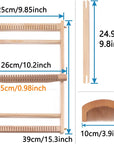 Weaving Loom Kit, 15.2" H X 9.85" W Wooden Tapestry Looms, Warp Frame Loom Heddle Bar for Weave Board Weaver Tapestry Kids Beginner