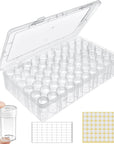 1Pack 60 Grids Bead Organizer and Storage Diamond Painting Containers Portable Plastic Case Box Arts Crafts Storage for Seeds Beads Sewing Cosmetic Nail Glitter Powder Small Parts Rhinestones