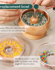 Bead Spinner Kit with 5 Quick Changed Bowls, 4.4" Clay Bead Spinner with 15,000 Beads (15 Colors) and 2 Big Eye Needles, Beading Supplies for Jewelry Making