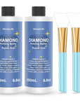 Updated Diamond Painting Sealer 2 Pack 500ML with Silicone Brush, 5D Diamond Painting Glue Accessories Permanent Hold & Shine Effect for Diamond Painting and Jigsaw Puzzles (17.6 OZ)
