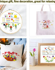 Beginners Embroidery Kit: Easy Stitch Tutorial for Embroidery Starters - Great Embroidery Dictionary for Beginners - Fun Craft for Adults Kids
