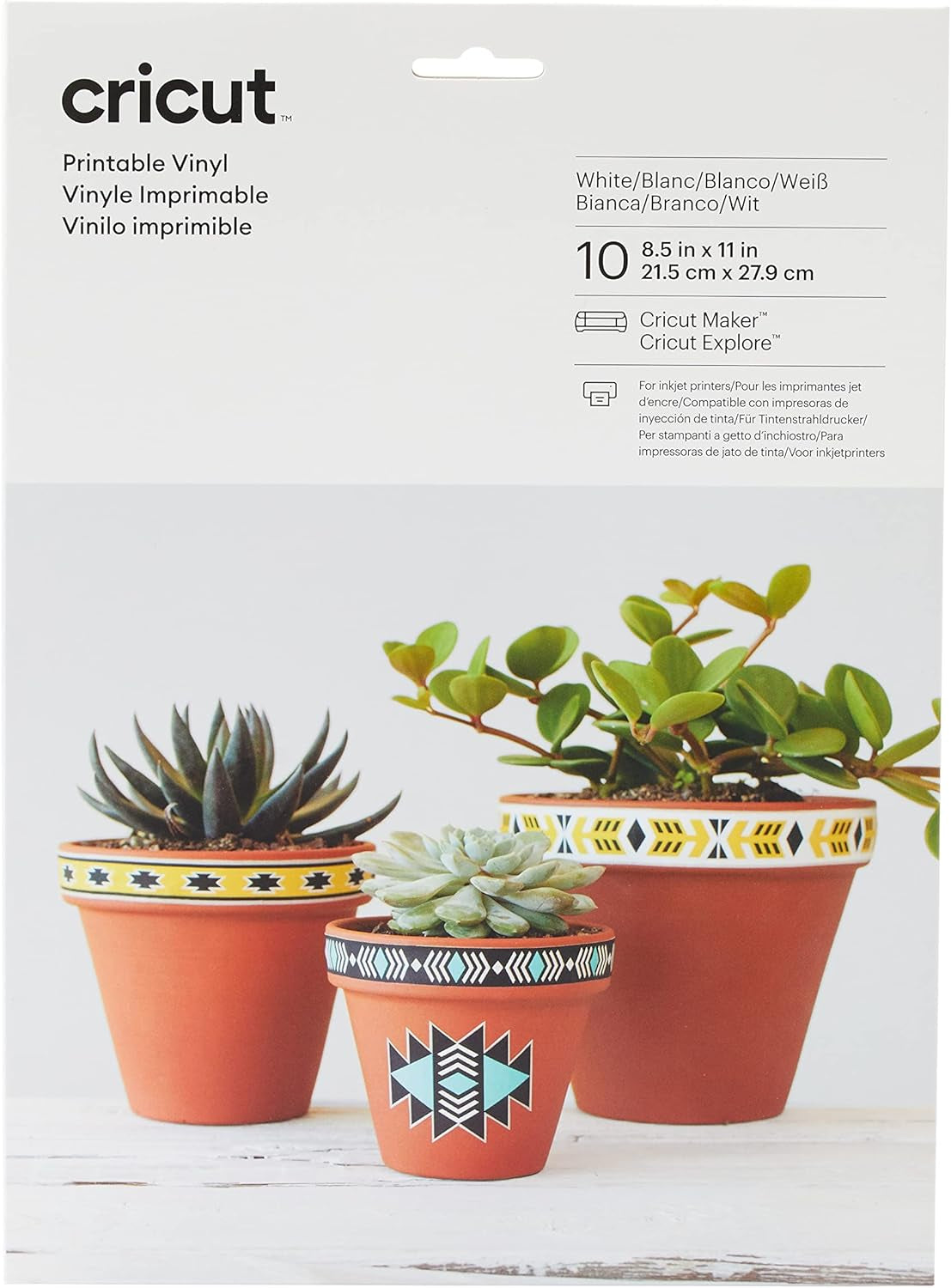 Printable Vinyl, White, 21.5Cm X 27.9Cm (8.5" X 11")