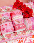 10 Rolls Valentine'S Day Washi Tape, Decorative Tape for Lovers Wedding Anniversary Bullet Journal, Planner, DIY Arts & Crafts, Scrapbooking (Sweet)