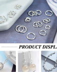 60Pcs Sterling Silver Jump Rings for Jewelry Making 4Mm 5Mm 6Mm 925 Sterling Silver Open Jump Rings for DIY Earrings Necklace Bracelet Making Repair Supplies