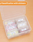Small Bead Organizers and Storage, Clear Bead Storage Containers Rectangle Bead Holder Plastic Cases Transparent Boxes for Nail DIY Craft Making Jewelry Battery Screw