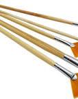 5Pcs/Set,Fan-Shaped Nylon Hair Short Wood Rod Brush Painting Drawing Supplies