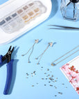 2440 Pcs Crimp Beads for Jewelry Making, 4 Colors Crimp Tube Beads with Crimping Pliers Tweezers Kit for DIY Earring Necklace Bracelet Making