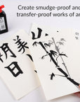 Bokuju Liquid Ink - 6Oz Sumi Ink for Calligraphy and Artwork - Black Drawing Ink for Use with Japanese Ink Brushes and Dip Pens
