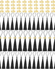 Preschool Graduation Tassels, 120Pcs Mini Graduation Tassels with 120Pcs 2024 Year Charms for Graduation Cap Keychain Jewelry Making, Bookmark Tassels for DIY Crafts Ornaments Project, Black