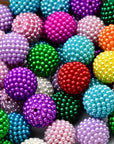 60PCS 20Mm Pearl Beads Bubblegum Beads Large round Spacer Beads Acrylic Beads for Jewelry Making Bracelet Earring Necklace