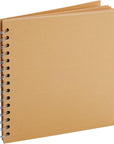 80 Pages Hardcover Kraft Scrapbook Albums, Multi-Purpose Brown Paper Notebook for Arts and Crafts, Blank Page Journal for Scrapbooking, Crafting, Creating Artworks and Journaling (8X8 Inches)