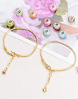 5Pcs Chain Bracelets Kit Silver Plated Snake Chain with Heart Lobster European Charm Bracelet for Christmas DIY Women Jewelry Findings Bracelet Making (Gold)