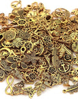 200Pcs Tibetan Antique Gold Charm Mixed Pendants DIY for Bracelet Necklace Jewelry Making and Crafting