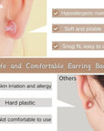 Earring Backs, Silicone Earring Backings, Clear Rubber Earring Safety Back Stoppers, Soft Clutch Ear Locking with Pad (Pack of 100)