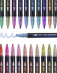 Super Squiggles Outline Markers-24 Colors Super Squiggles Markers,Outline Markers Double Line Pen,Outline Markers Self-Outline Metallic Markers