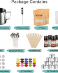 Complete Candle Making Kit,Candle Making Supplies,Diy Arts and Crafts Kits for Adults,Beginners,Kids Including Wax, Wicks, 6 Kinds of Scents,Dyes,Melting Pot,Candle Tins