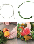 100PCS 18Ga Floral Stem Wires,Green Crafting Floral Stem Wire for DIY Crafts and Flower Arrangement 14 Inches,Paper Covered