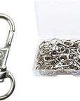 30 Pcs Metal Swivel Lanyard Snap Hook, Key Chain Swivel Hook Lobster Claw Clasp (Small Size)