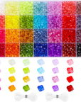 3080Pcs Crystal Beads,Rainbow Acrylic Beads Faceted 6Mm 28 Colors Bicone Colorful Spacers Bulk for Bracelet Necklace Jewelry Making DIY Craft