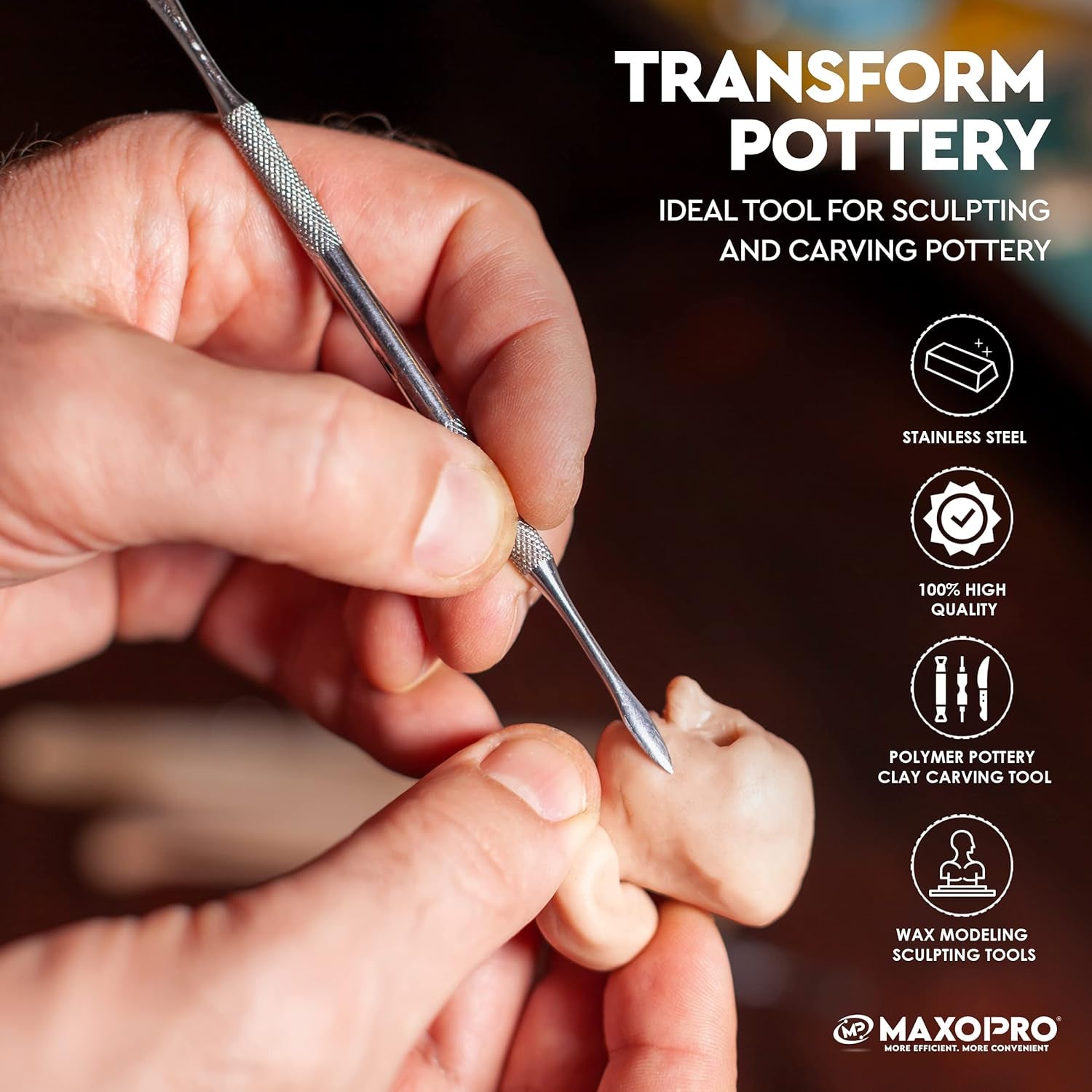 Premium Wax Carving Tools Set – 12 Pcs Stainless Steel Wax & Clay Sculpting Tools – Double Ended Dental and Wax Carvers Tools for Carving Modeling Sculpting and Shaping - by