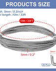 33 Feet 304 Stainless Corset Boning Spiral Steel Metal Boning with 30 Steel Boning Tips Structure and Form for Corset Making Supplies (5Mm Wide)